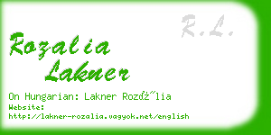 rozalia lakner business card